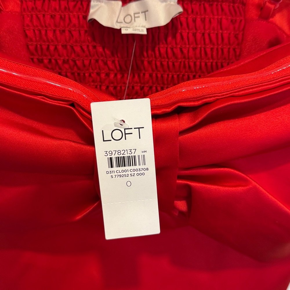 NWT Loft Bow Strappy Bustier Top Red Camisole - Picture 6 of 7